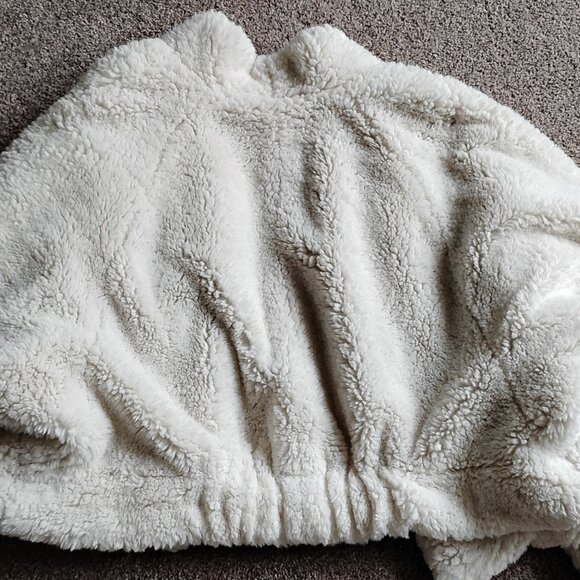 Anthropologie Hei Hei white teddy coat warm and cozy size XL - Picture 10 of 11